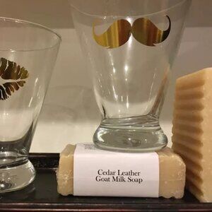 CEDAR LEATHER GOAT MILK ORGANIC SOAP